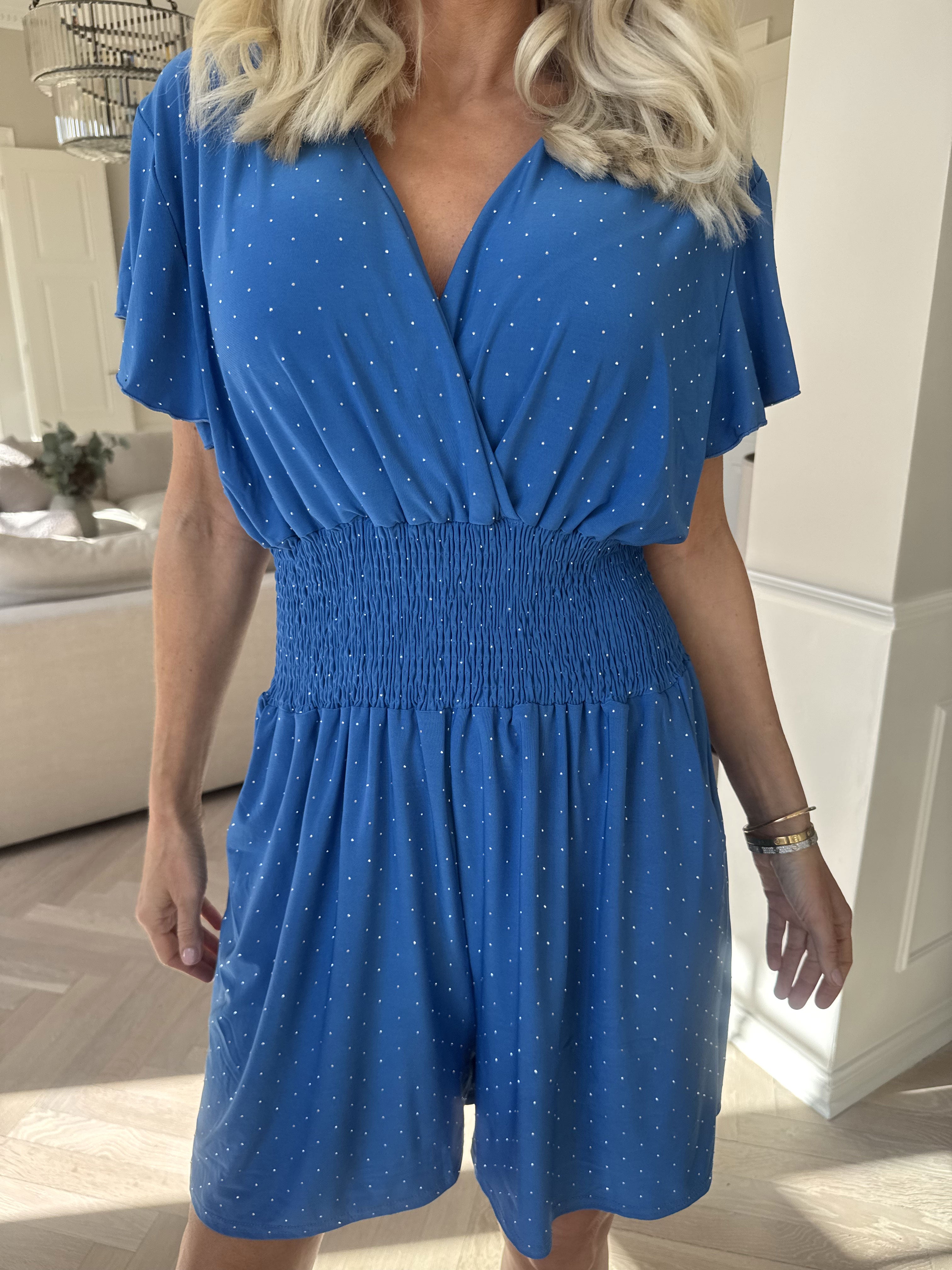 Pams Crystal Playsuit - Elastisk buksedragt med similisten